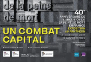 Affiche de l'exposition la peine de mort un combat capital