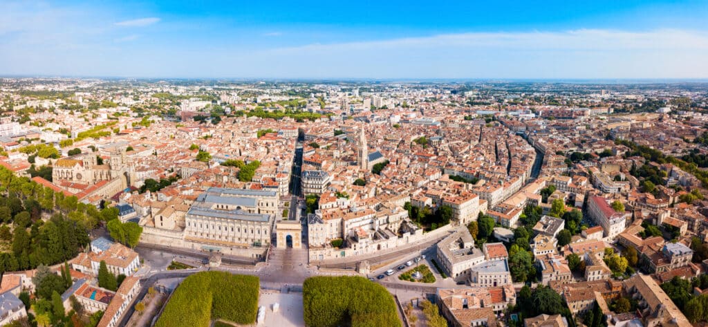 Vue aérienne de Montpellier