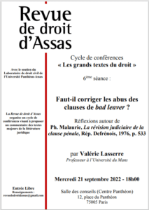 Cycle Revue de droit d’Assas