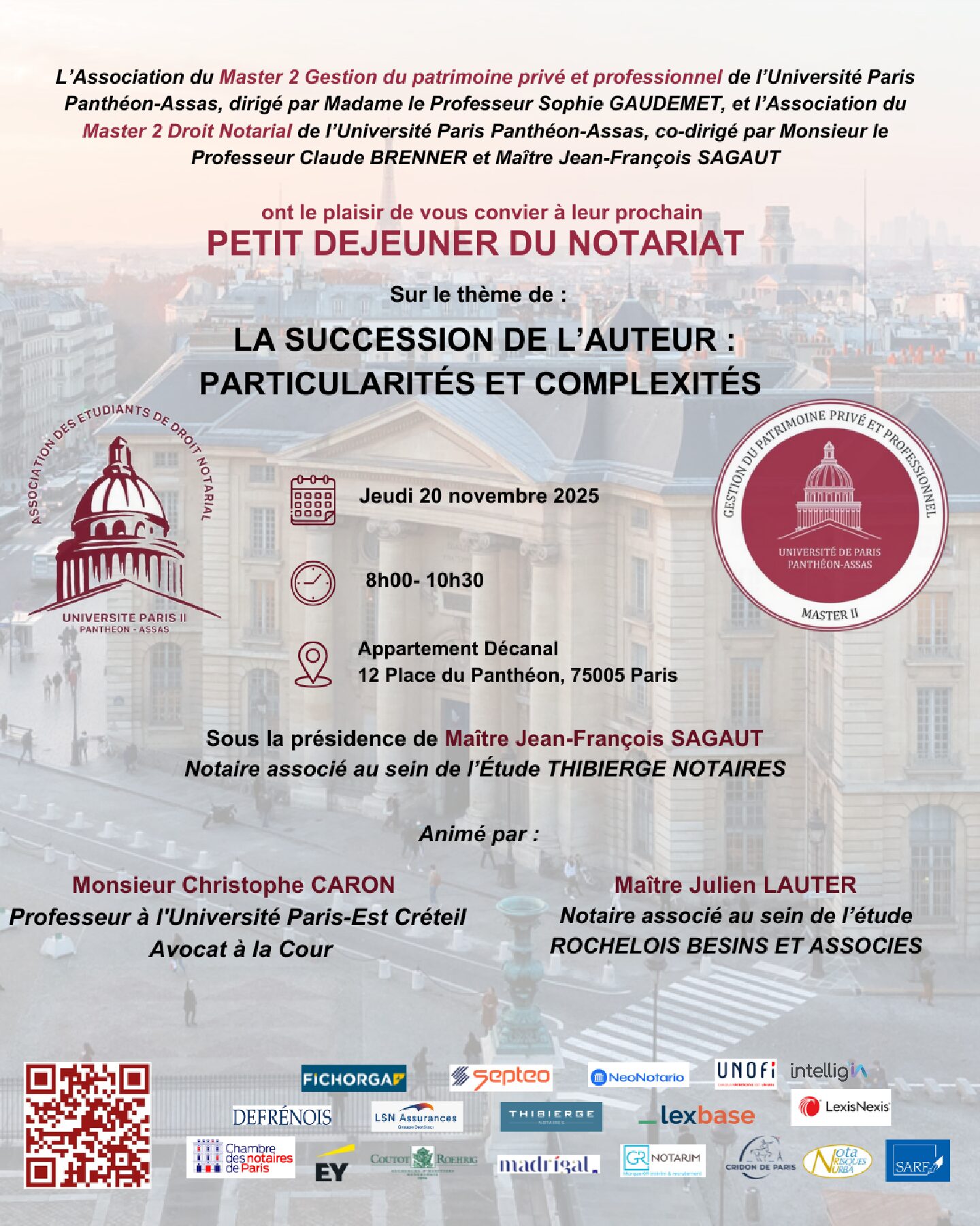 Affiche Petit déj notariat 20 nov